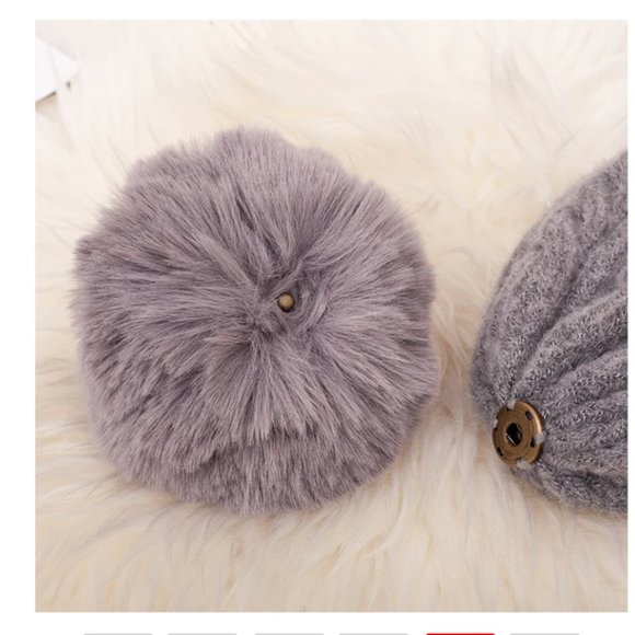 Pom Pom Fashion Warm Knitted Hat main image 7